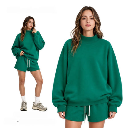 PRE ORDER Mock Neck pull over + shorts set