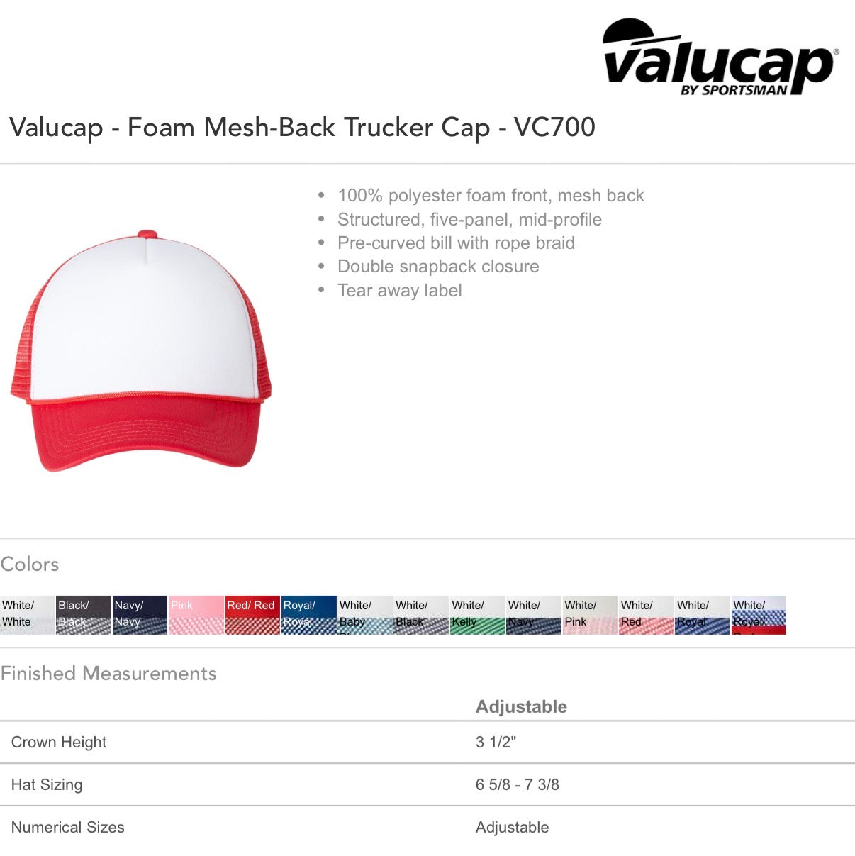 Custom Adult Foam Trucker Hats