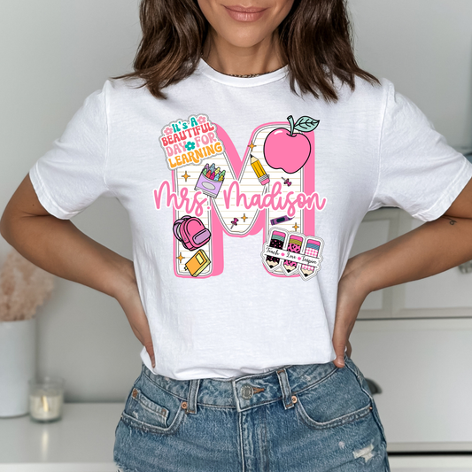 Personalized Teacher Theme Letter