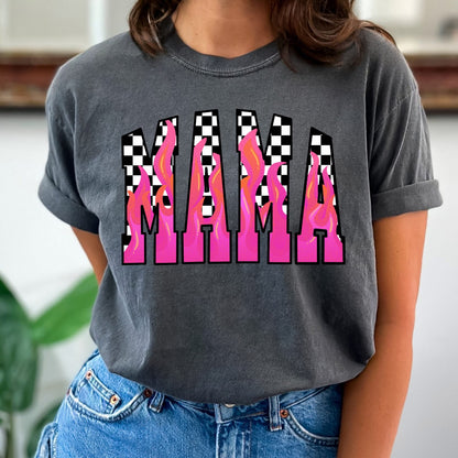 Mama pink and checkered flames