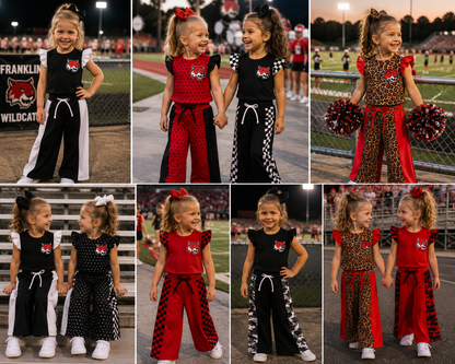 pre- order little spirit ruffle set - Franklin Wildcats