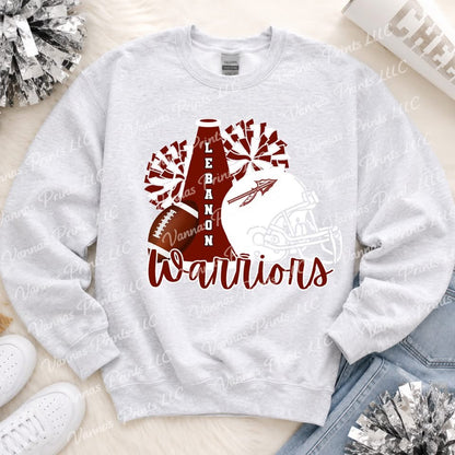 Lebanon Warriors - cheer and football