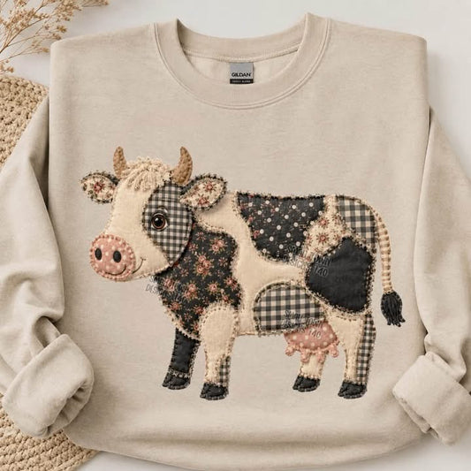 Faux patchwork cow.