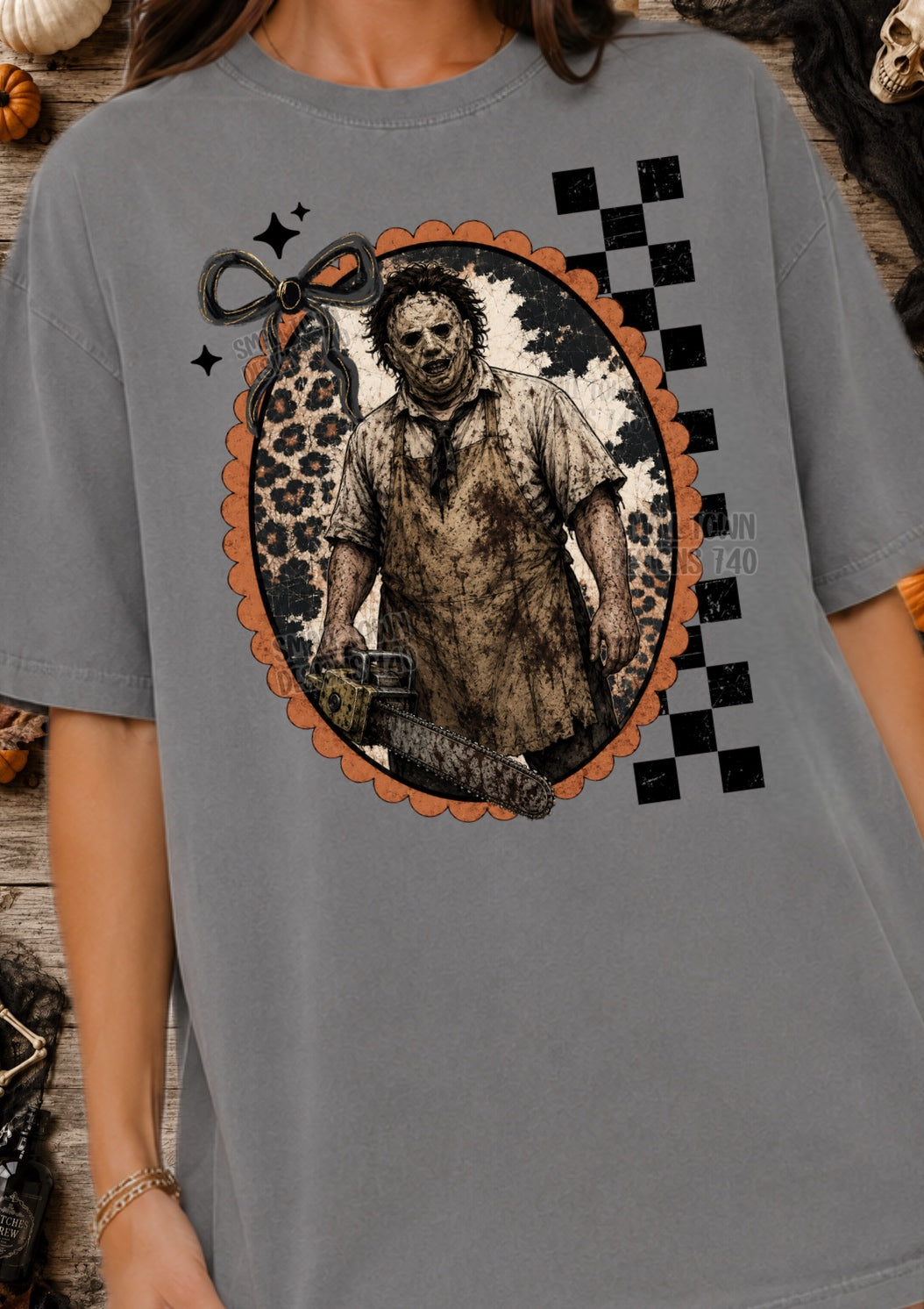 checkered - leather face