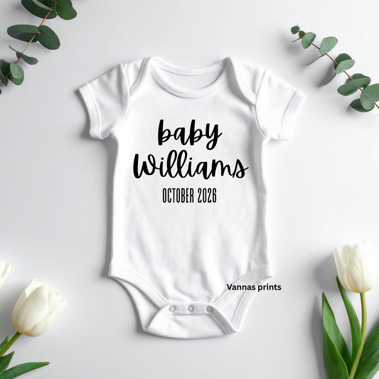 Baby Announcement Bodysuit