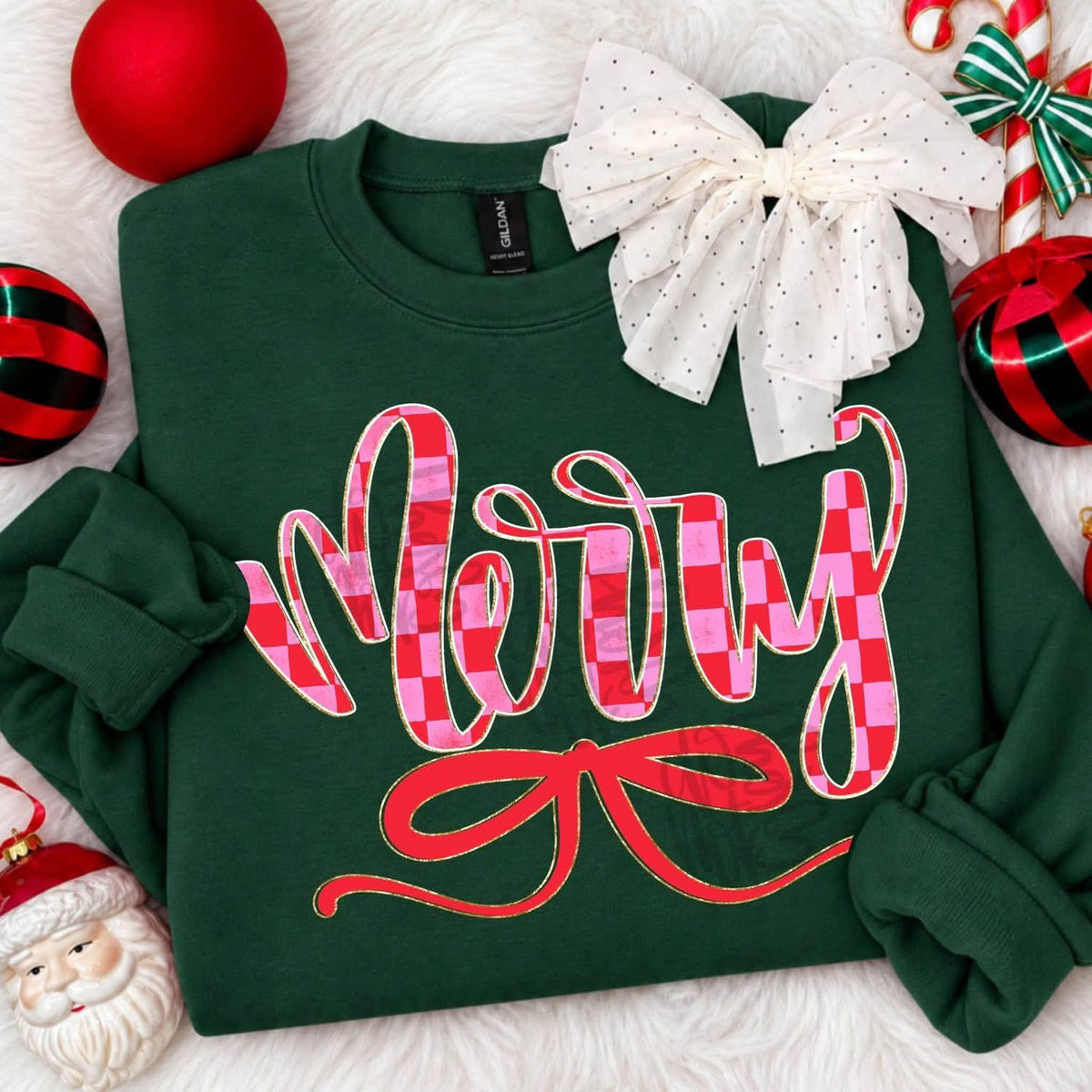 Merry with plaid bow